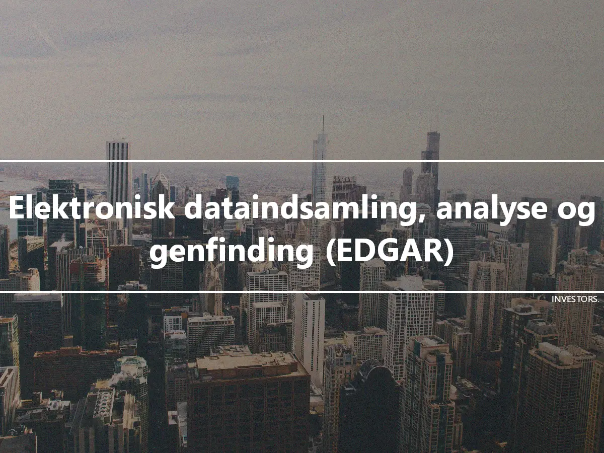 Elektronisk dataindsamling, analyse og genfinding (EDGAR)