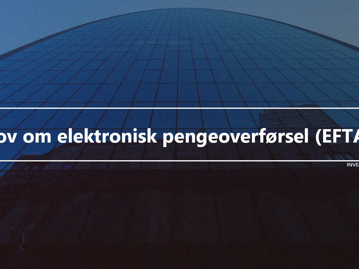 Lov om elektronisk pengeoverførsel (EFTA)