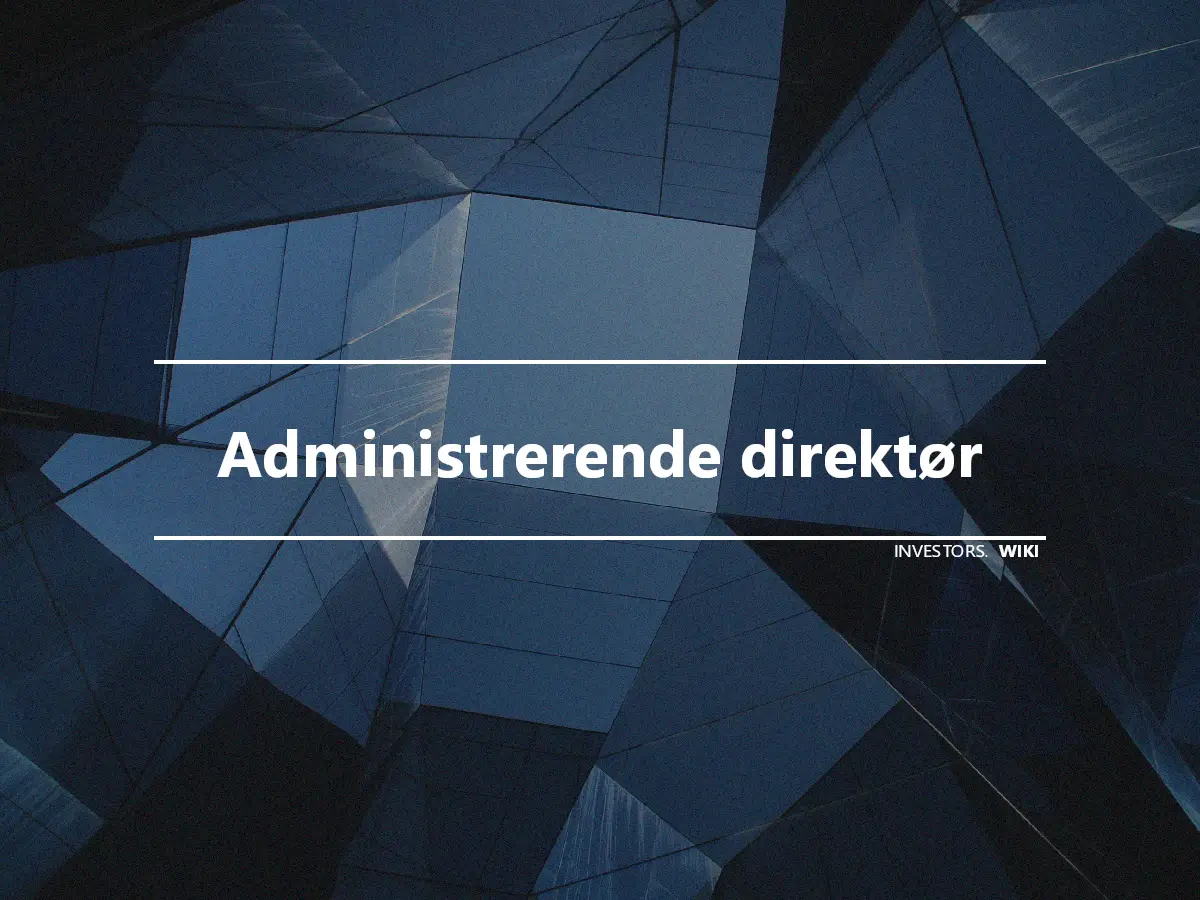 Administrerende direktør