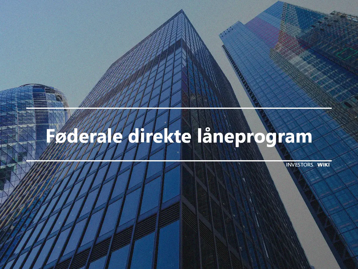 Føderale direkte låneprogram