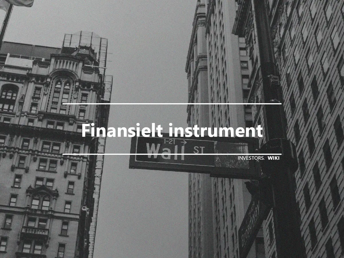 Finansielt instrument