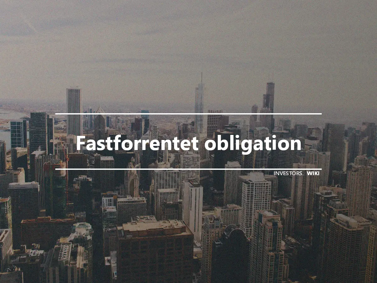 Fastforrentet obligation