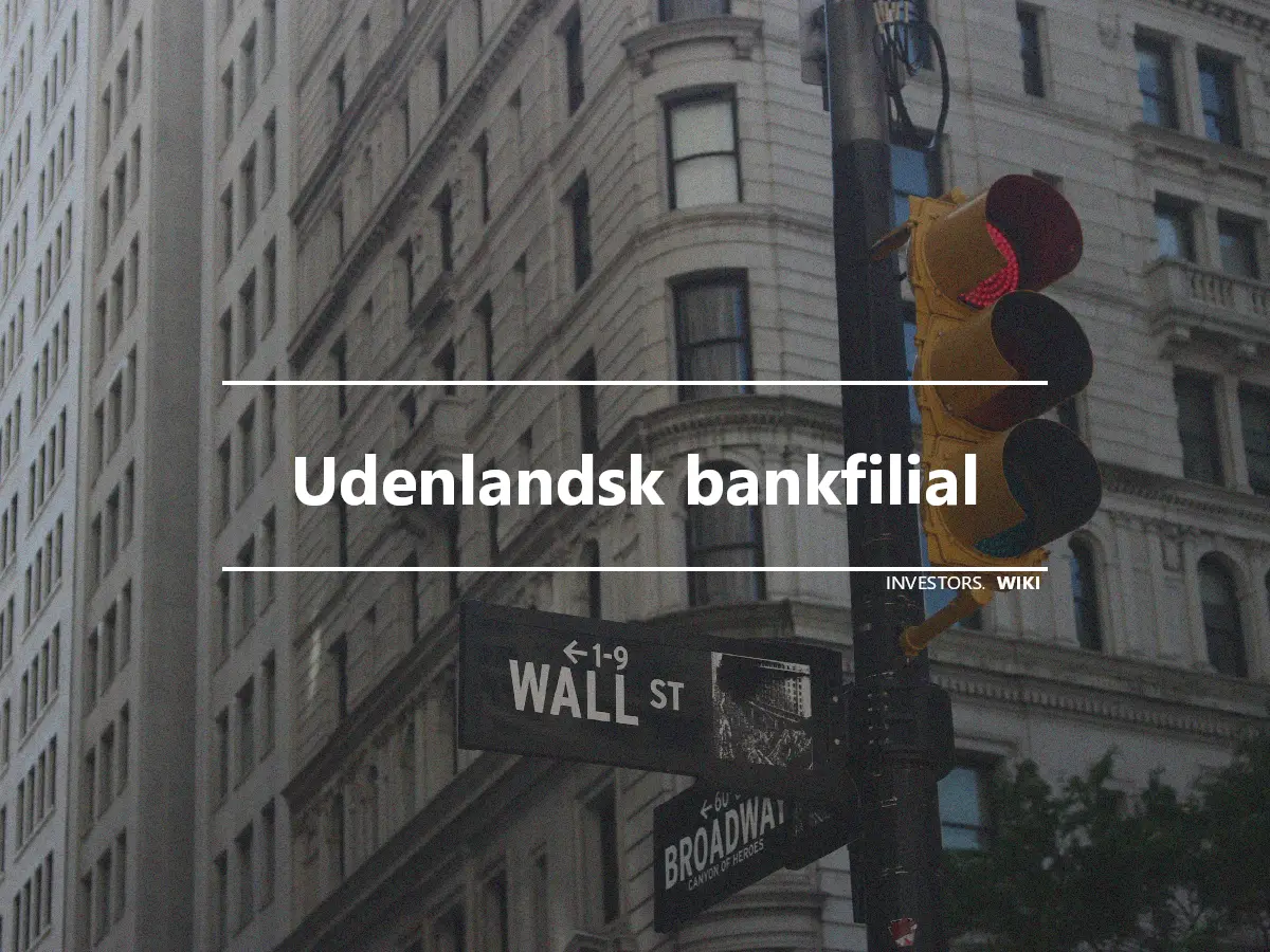 Udenlandsk bankfilial