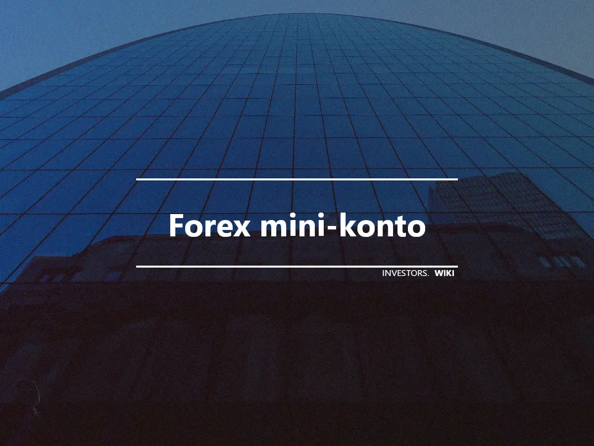Forex mini-konto