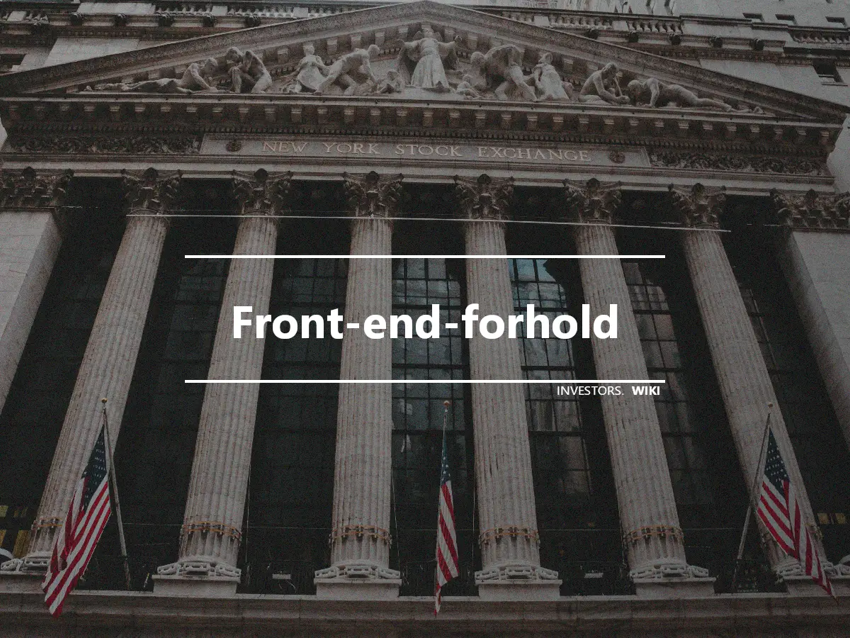 Front-end-forhold