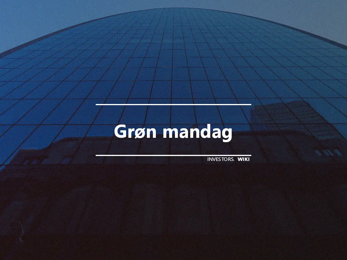 Grøn mandag