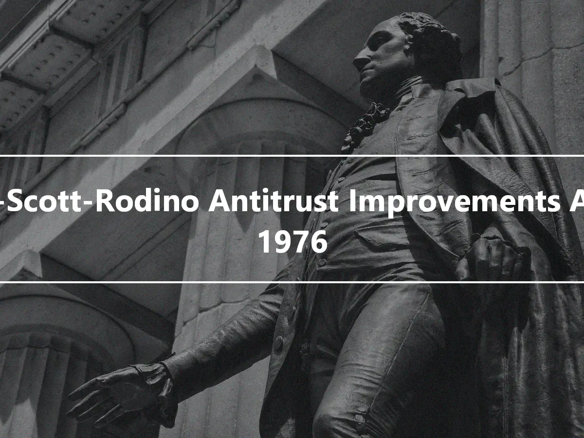 Hart-Scott-Rodino Antitrust Improvements Act af 1976