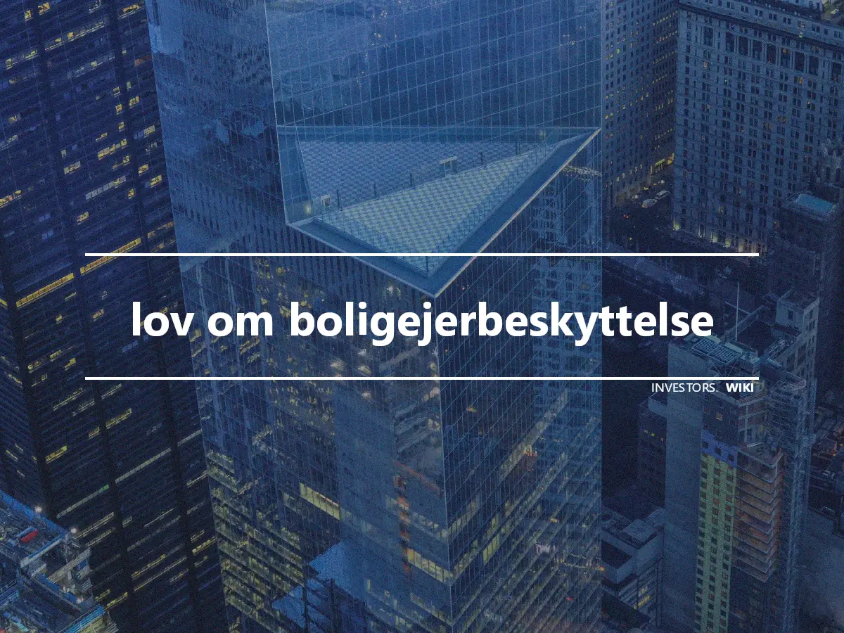 lov om boligejerbeskyttelse