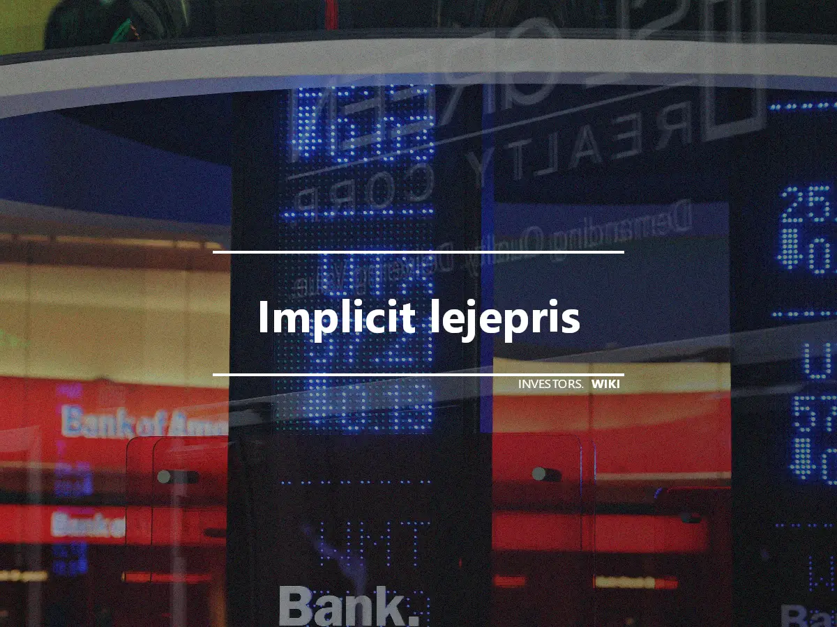 Implicit lejepris