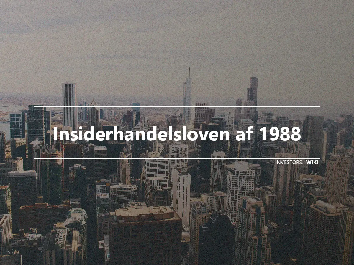 Insiderhandelsloven af 1988