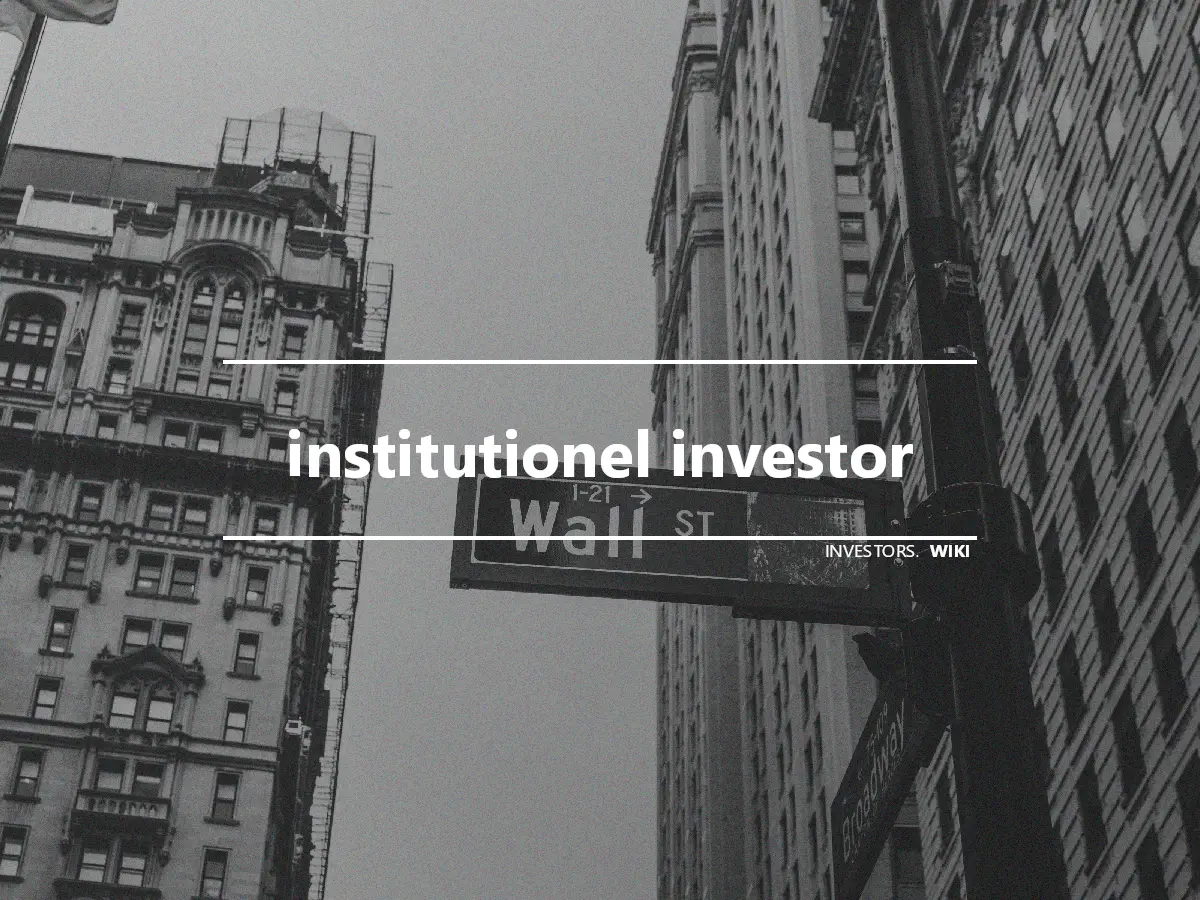 institutionel investor