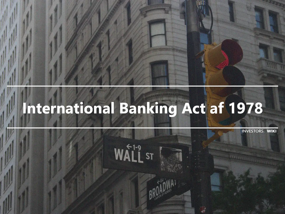 International Banking Act af 1978
