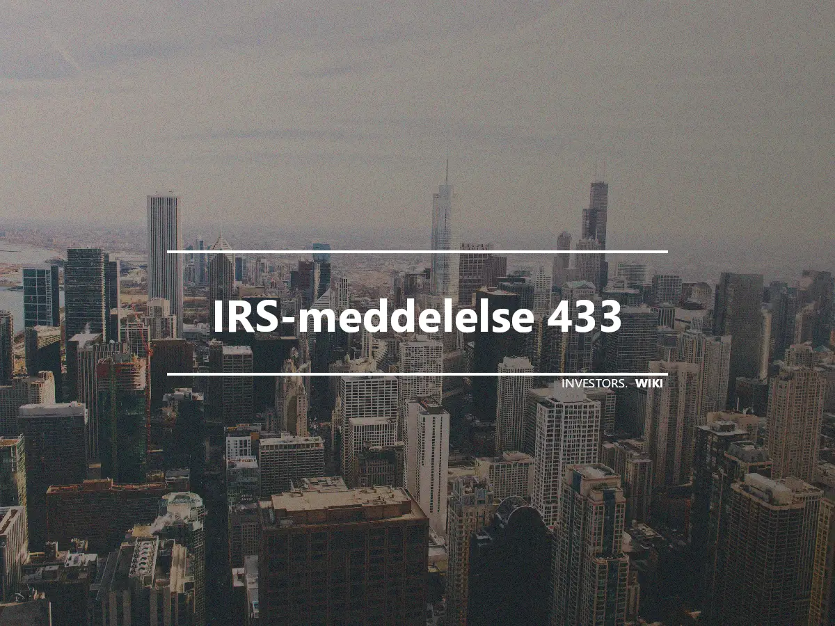 IRS-meddelelse 433