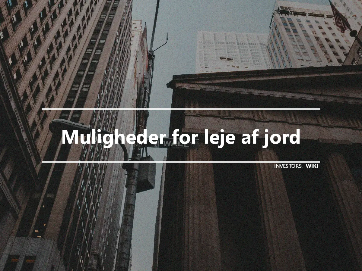 Muligheder for leje af jord