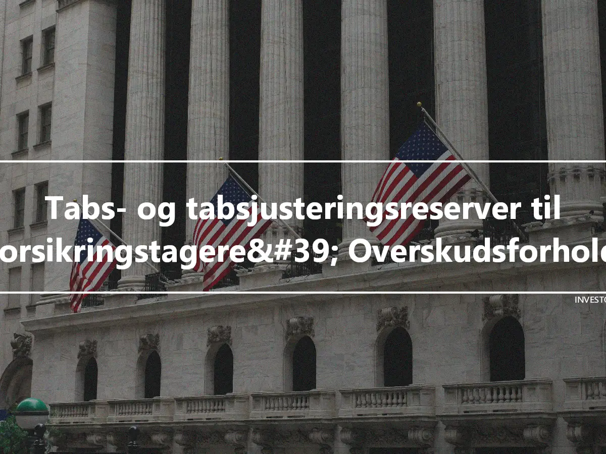 Tabs- og tabsjusteringsreserver til forsikringstagere&#39; Overskudsforhold