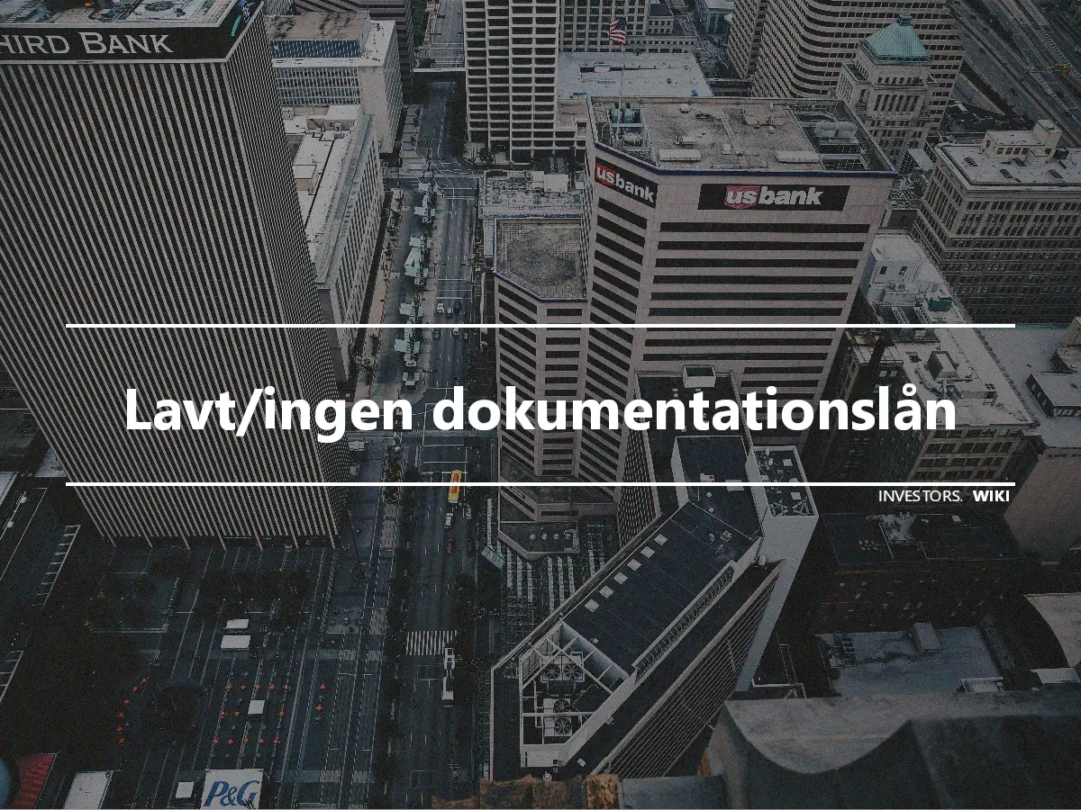 Lavt/ingen dokumentationslån