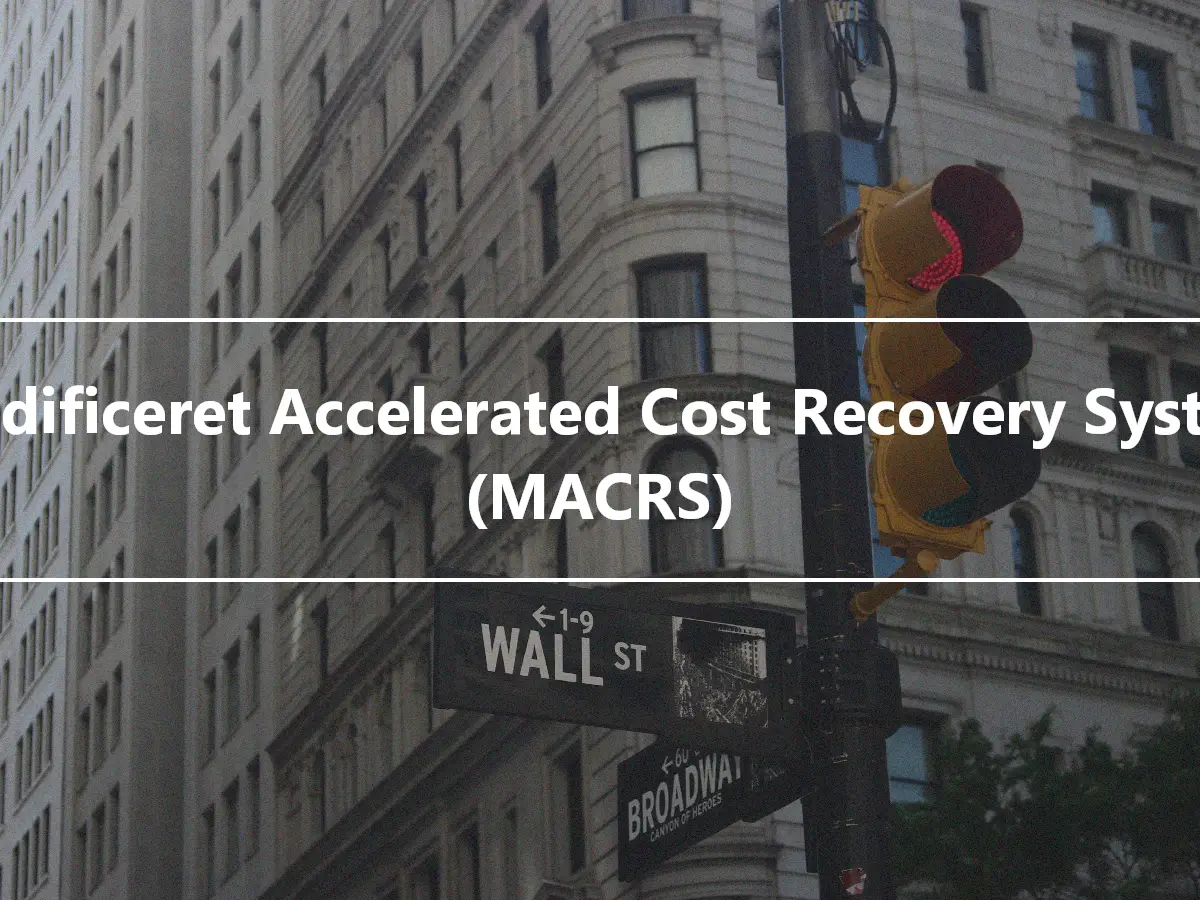Modificeret Accelerated Cost Recovery System (MACRS)