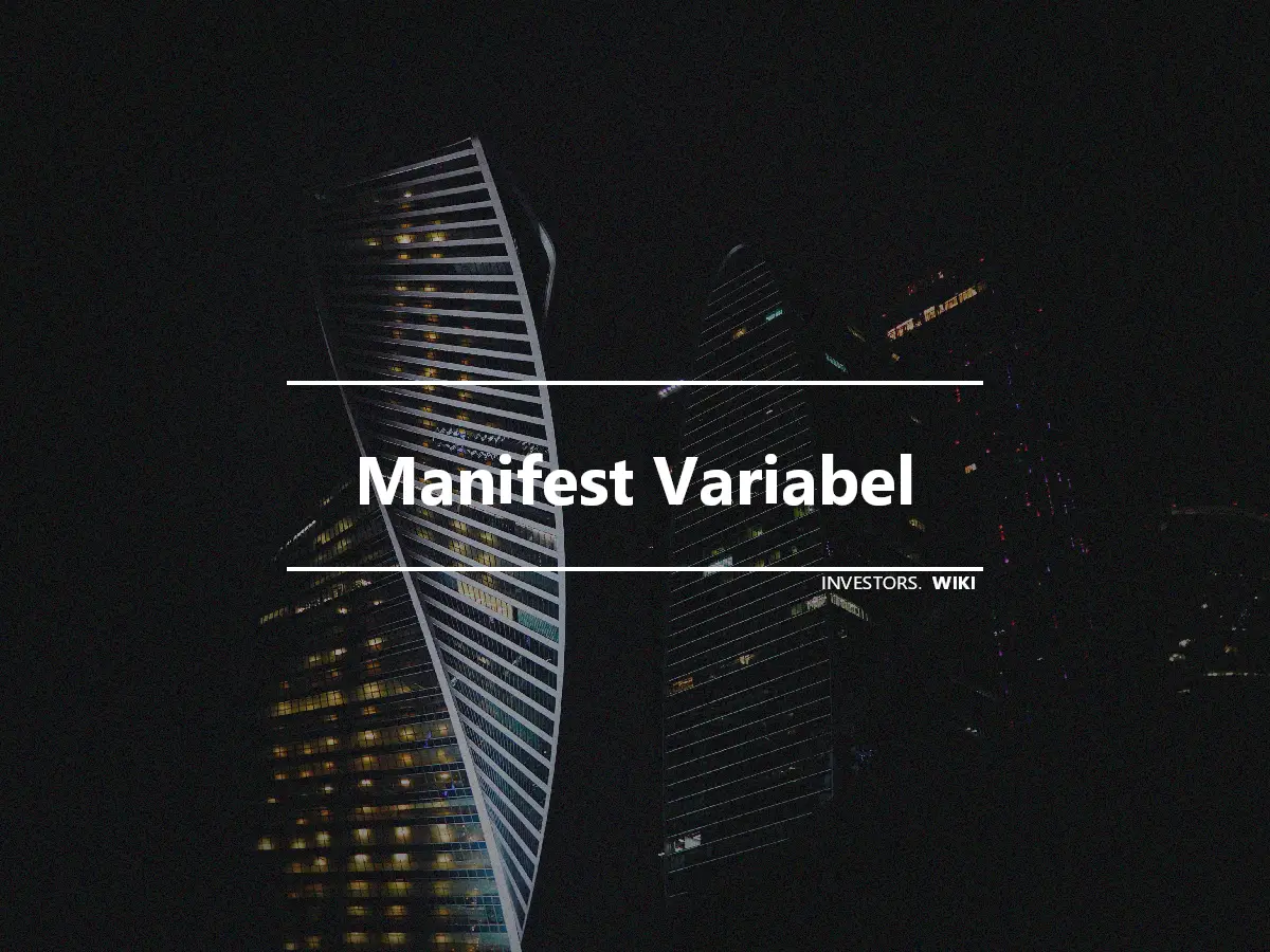 Manifest Variabel