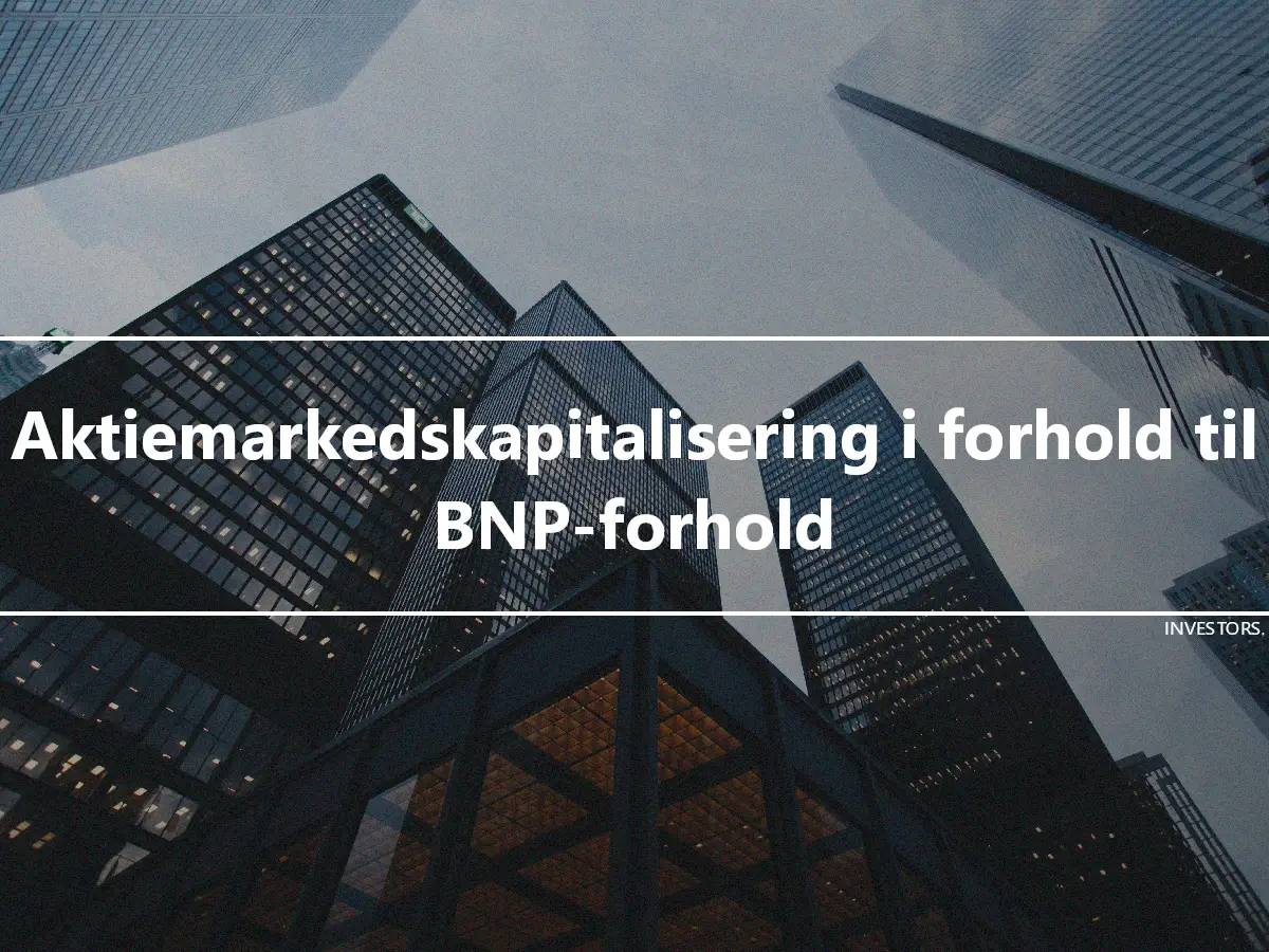 Aktiemarkedskapitalisering i forhold til BNP-forhold