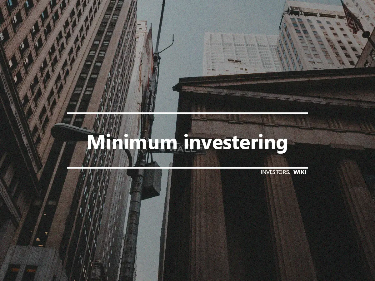 Minimum investering