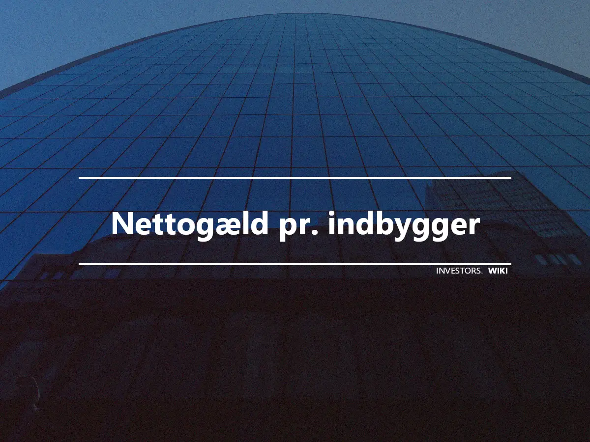 Nettogæld pr. indbygger