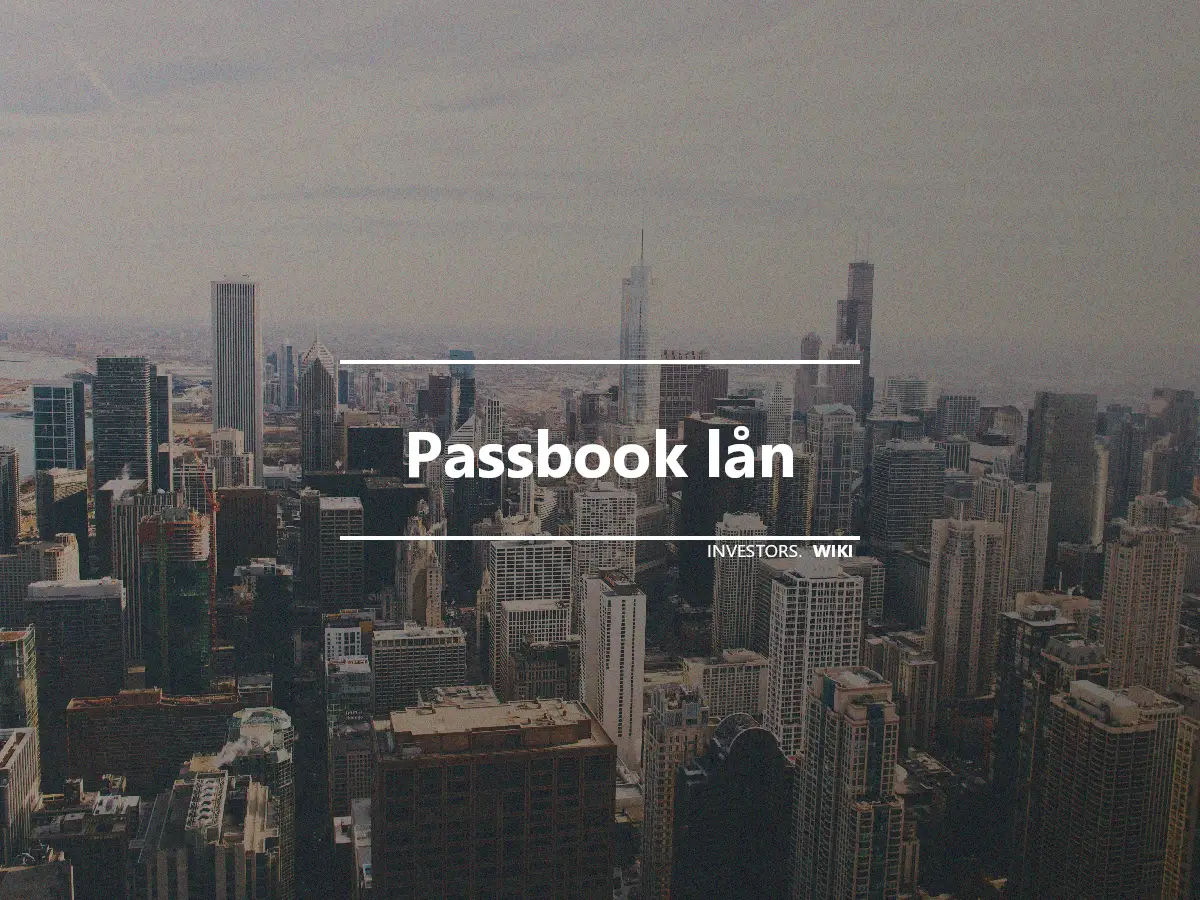 Passbook lån