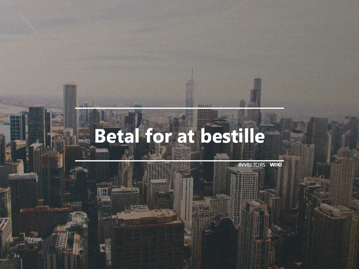 Betal for at bestille