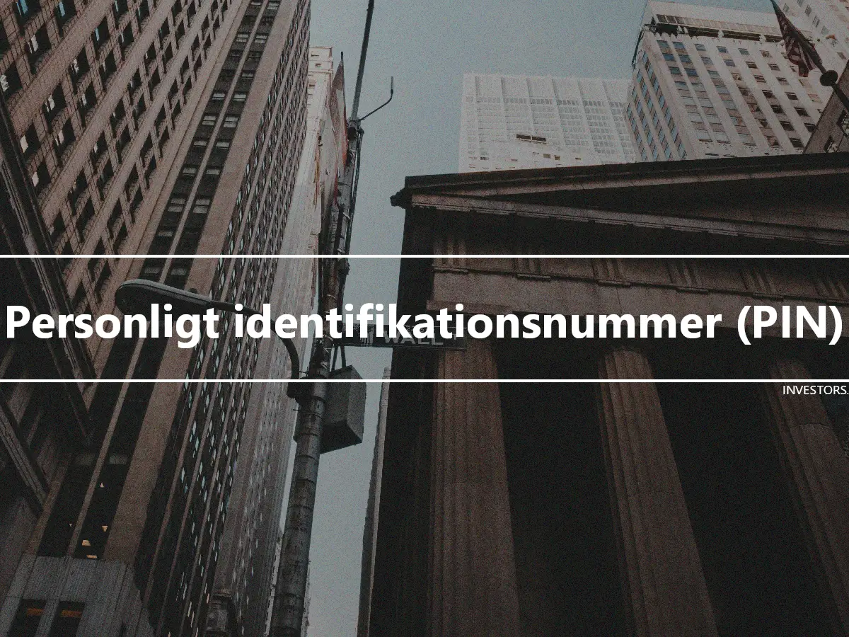 Personligt identifikationsnummer (PIN)