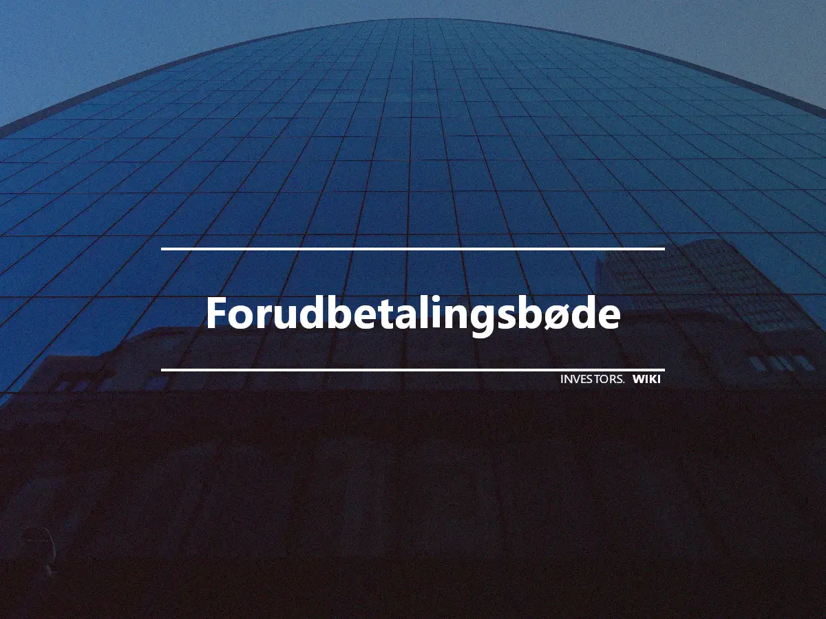 Forudbetalingsbøde