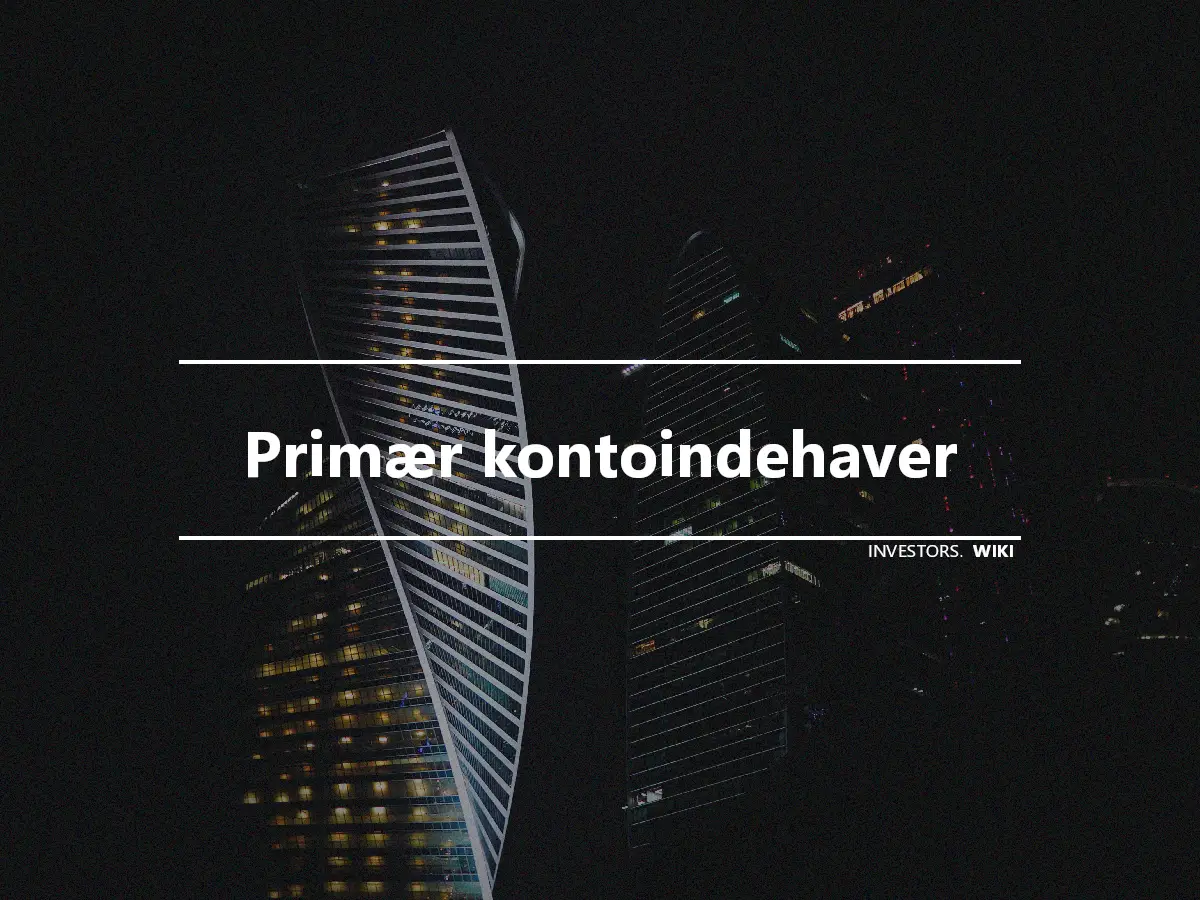 Primær kontoindehaver