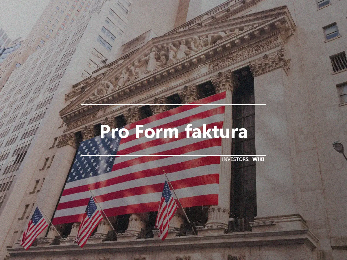 Pro Form faktura