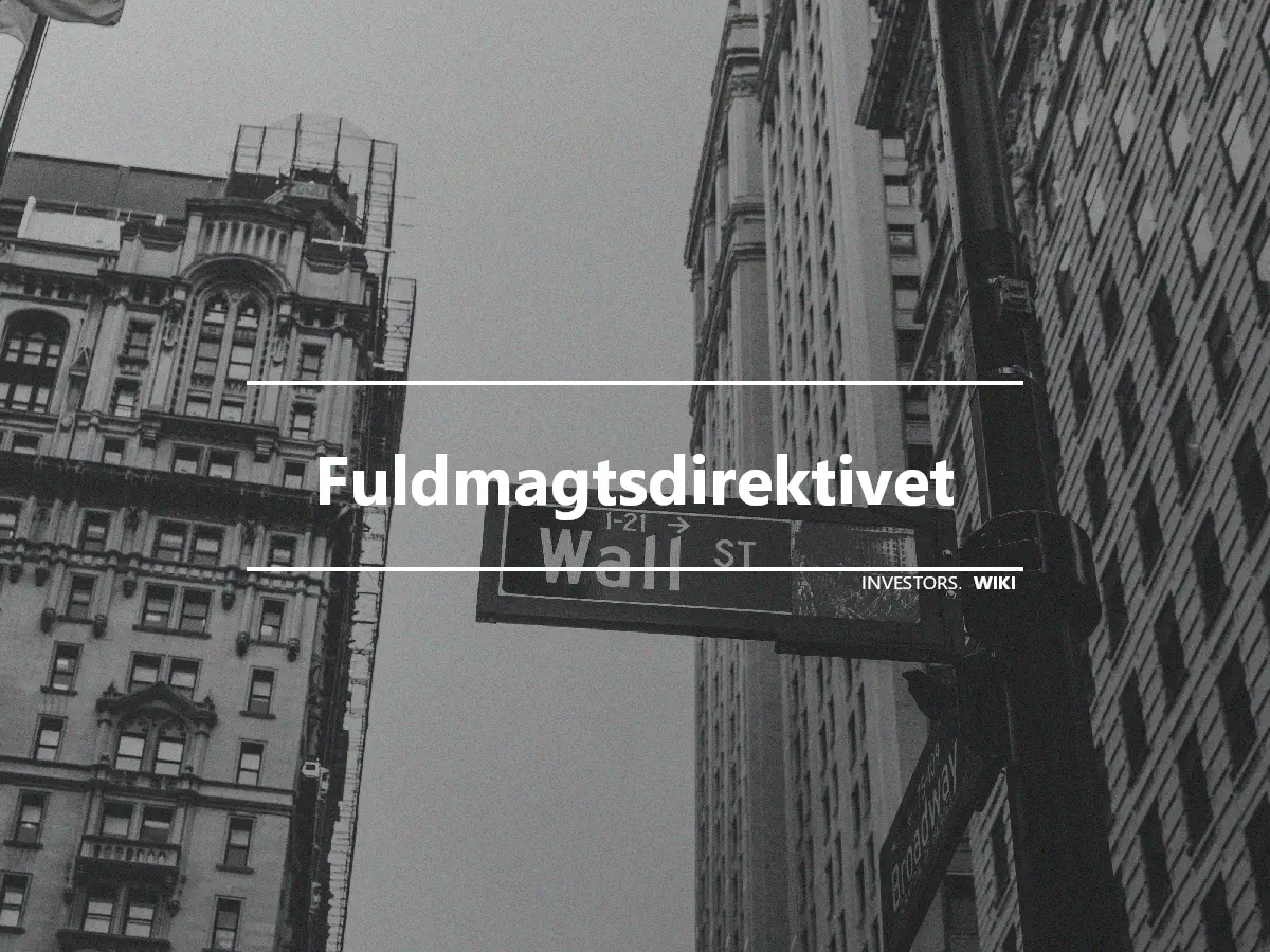 Fuldmagtsdirektivet