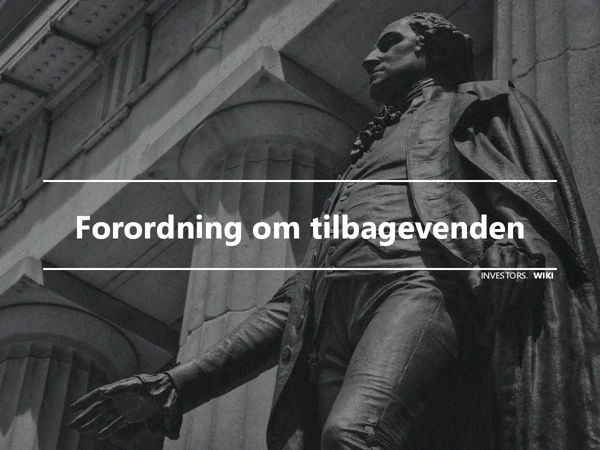 Forordning om tilbagevenden