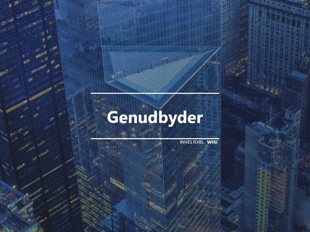 Genudbyder