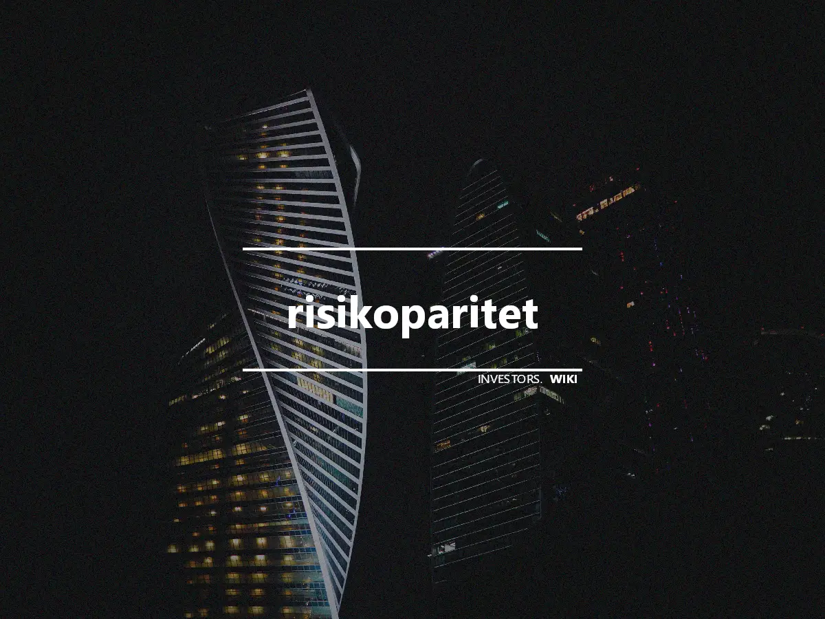 risikoparitet