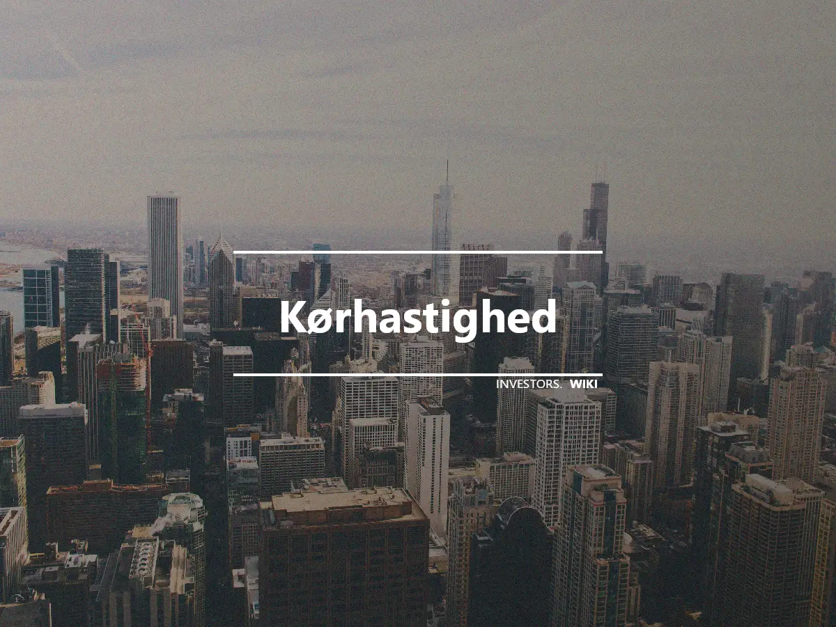 Kørhastighed