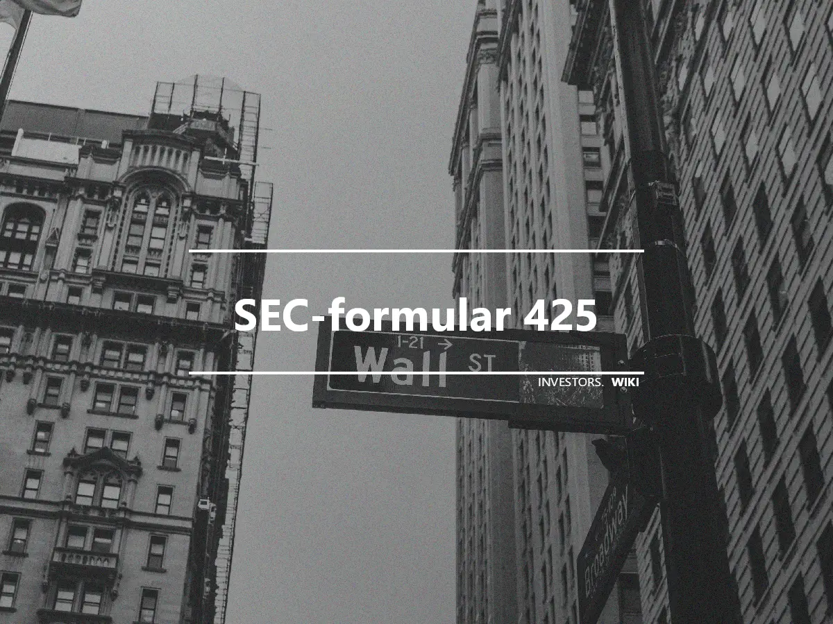 SEC-formular 425