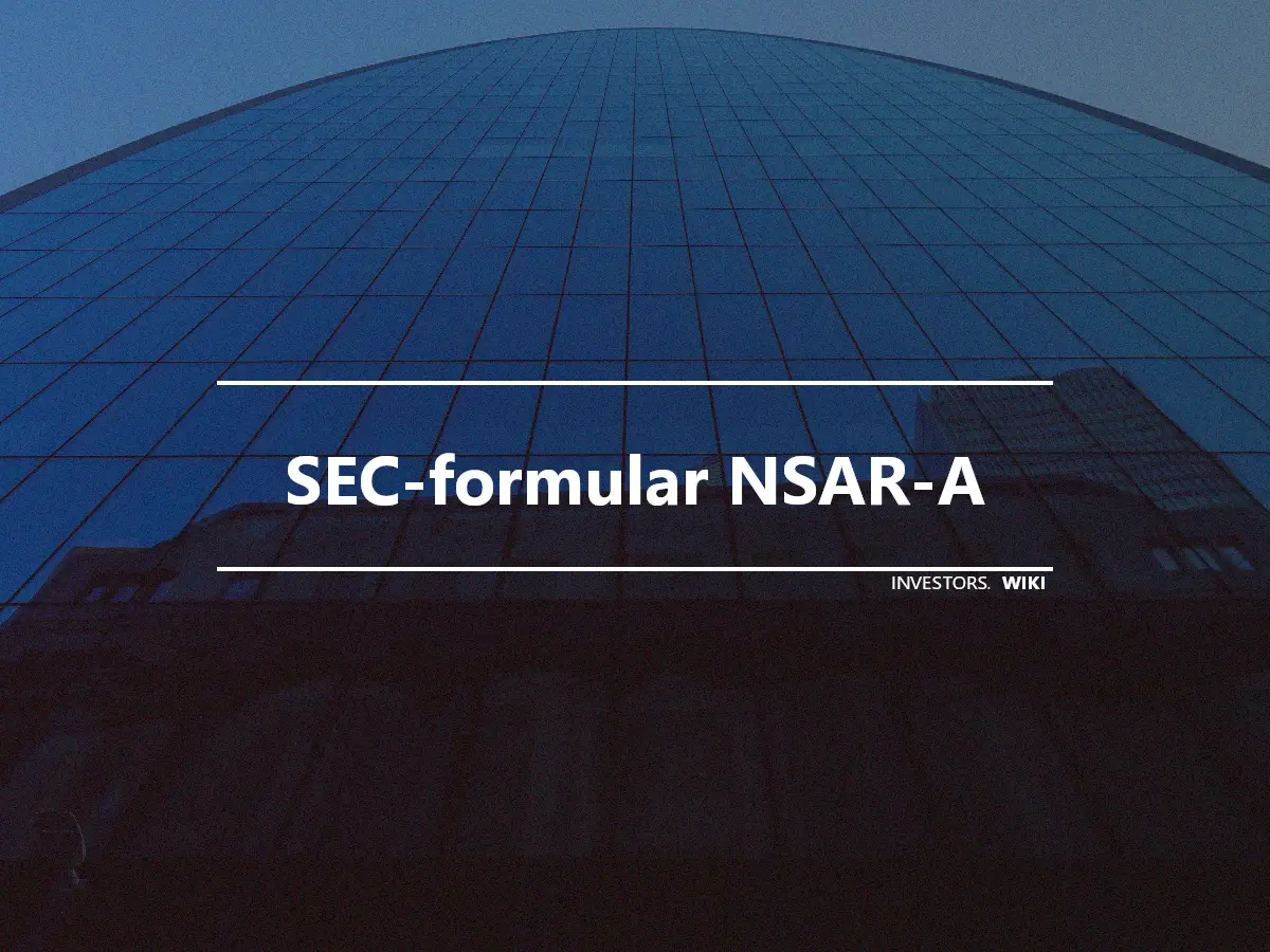 SEC-formular NSAR-A