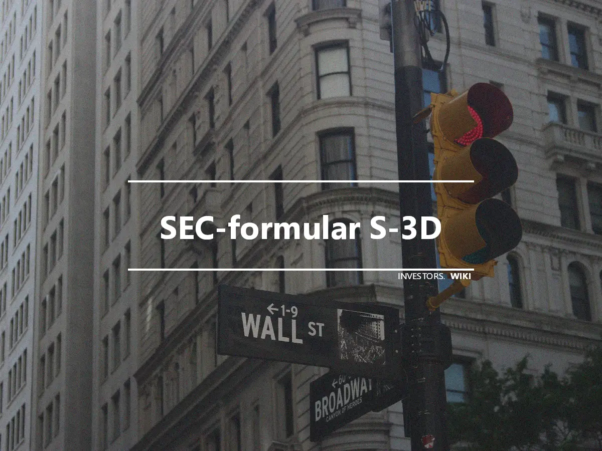 SEC-formular S-3D