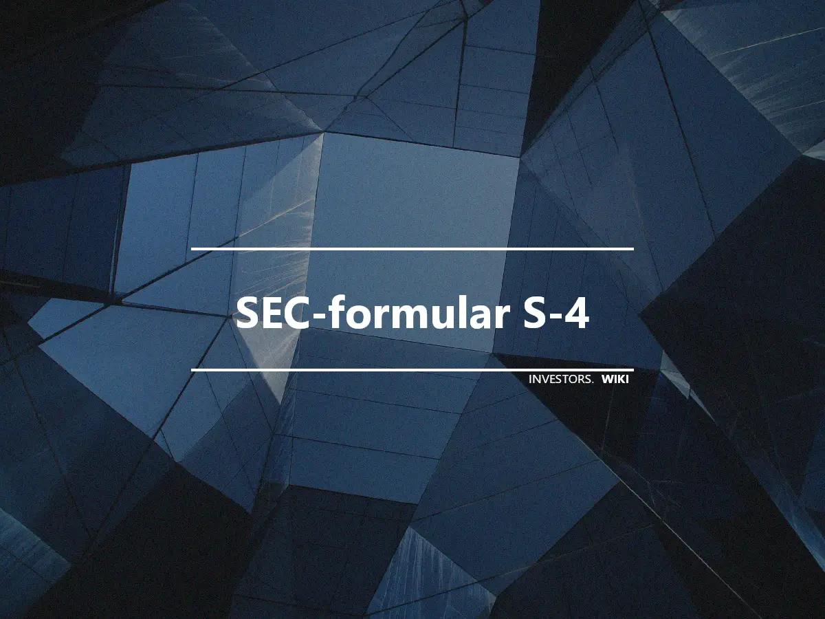 SEC-formular S-4