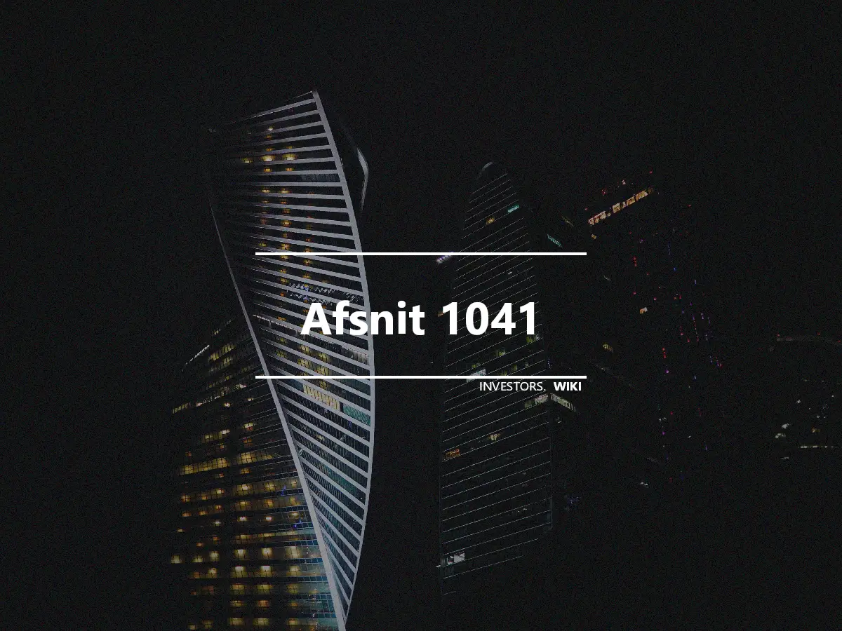 Afsnit 1041