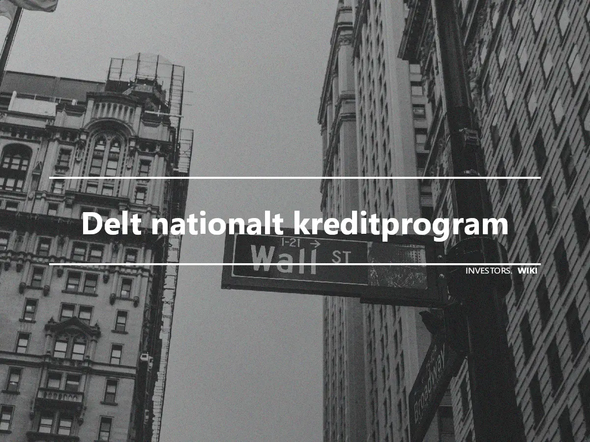 Delt nationalt kreditprogram