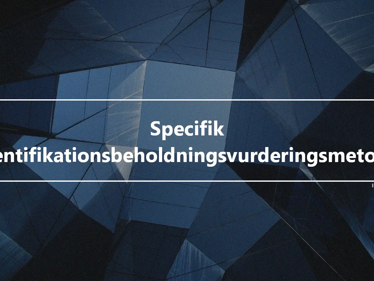 Specifik identifikationsbeholdningsvurderingsmetode