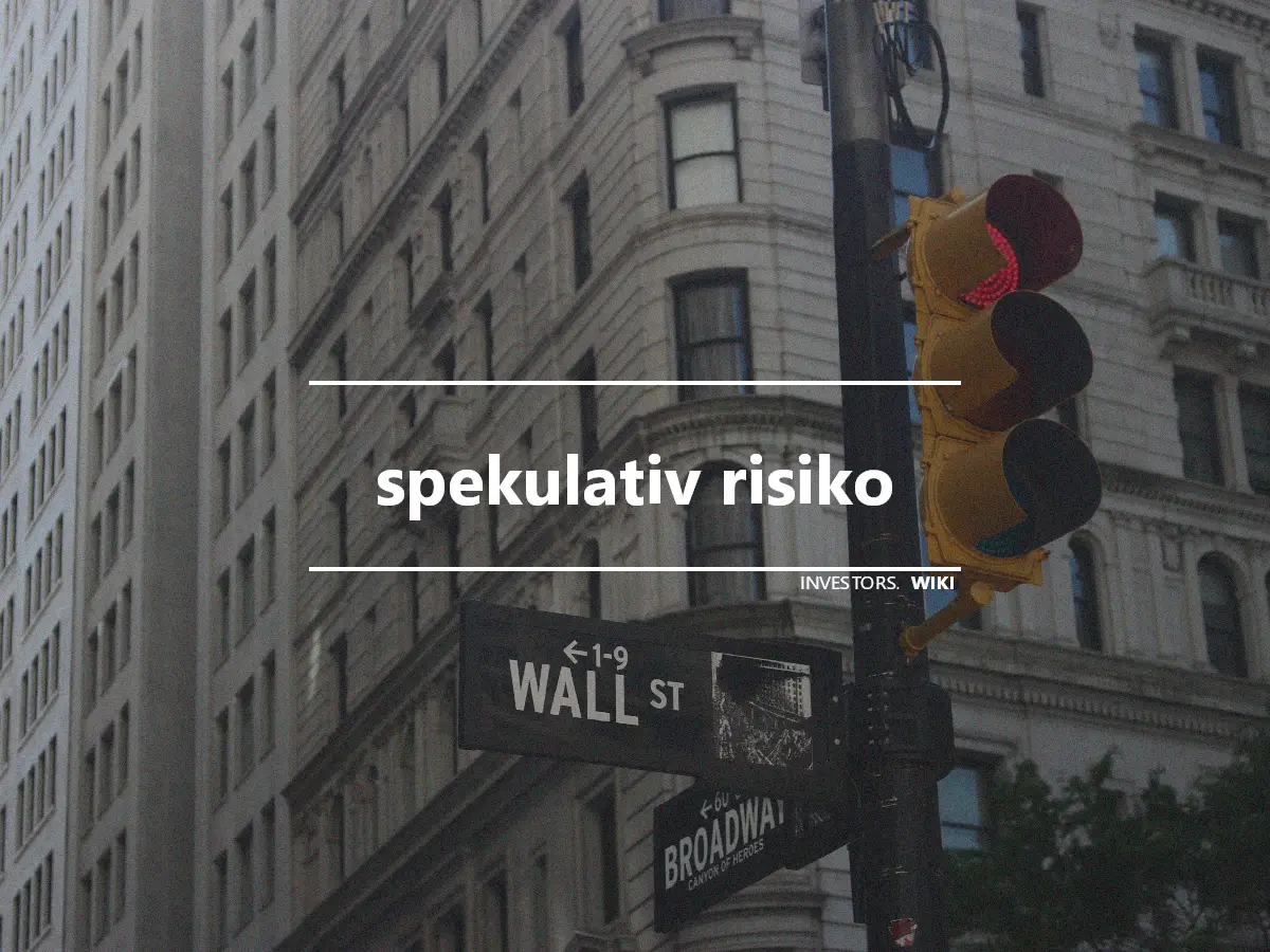 spekulativ risiko