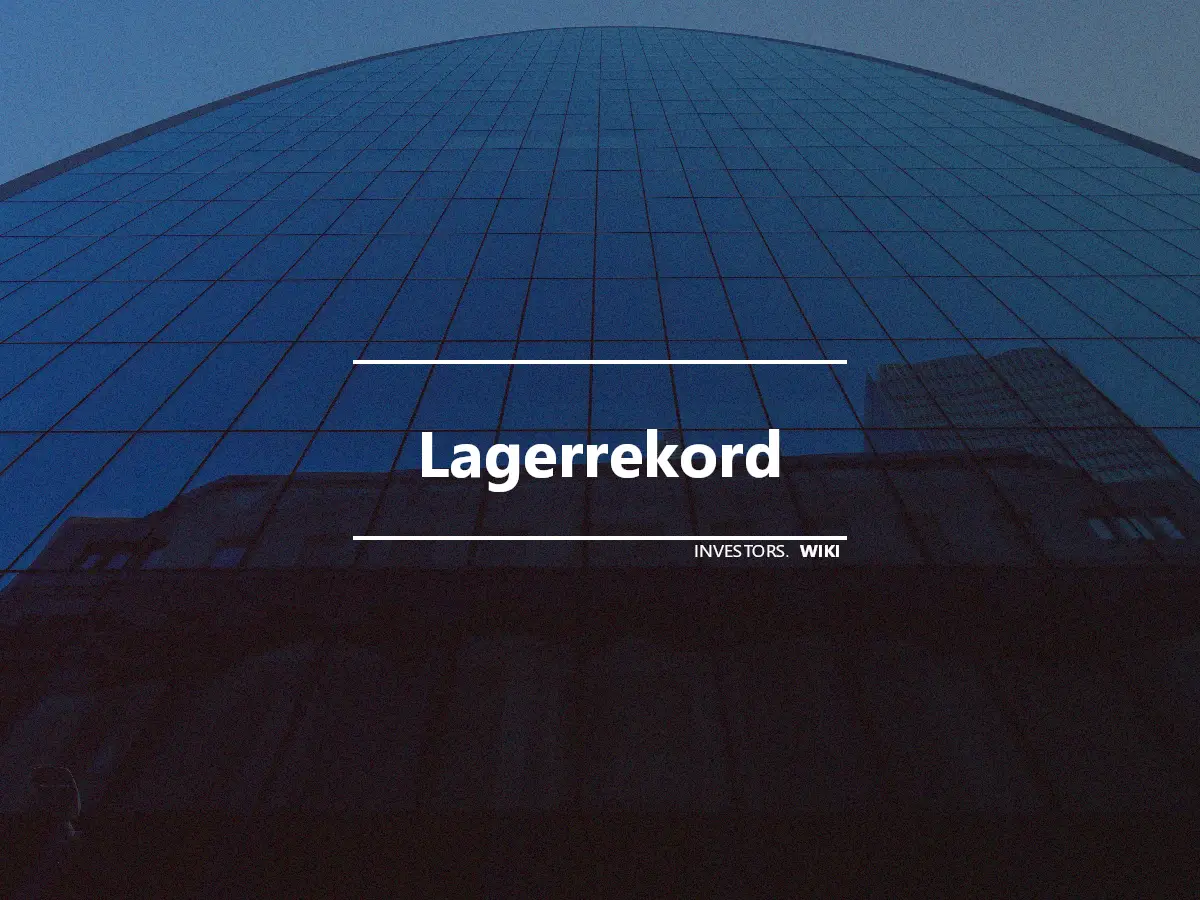 Lagerrekord