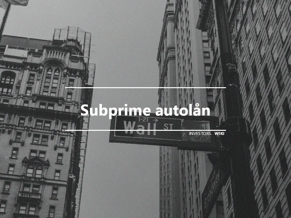 Subprime autolån