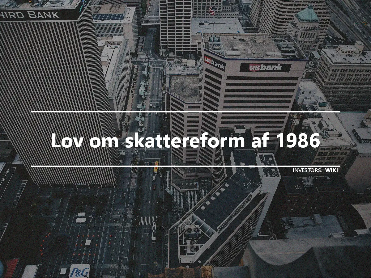 Lov om skattereform af 1986