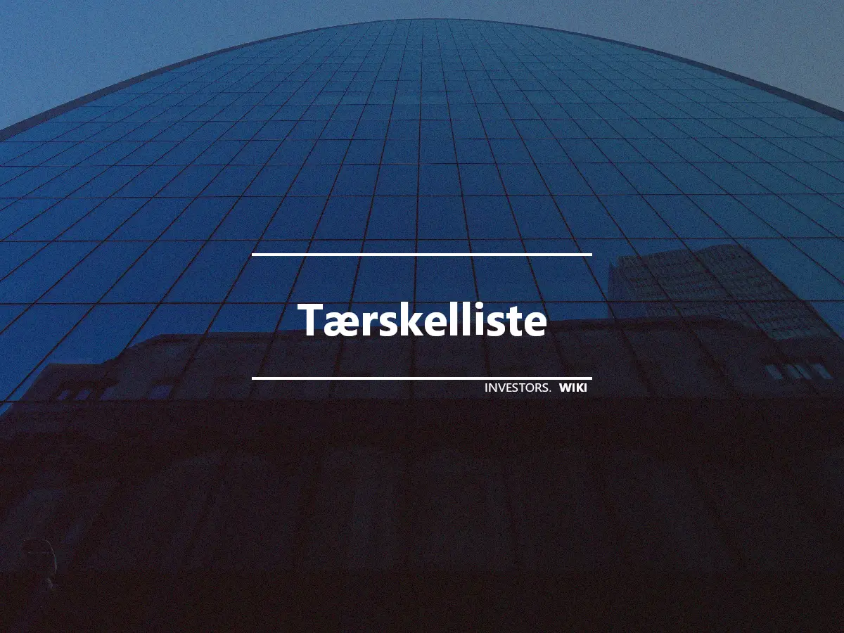 Tærskelliste