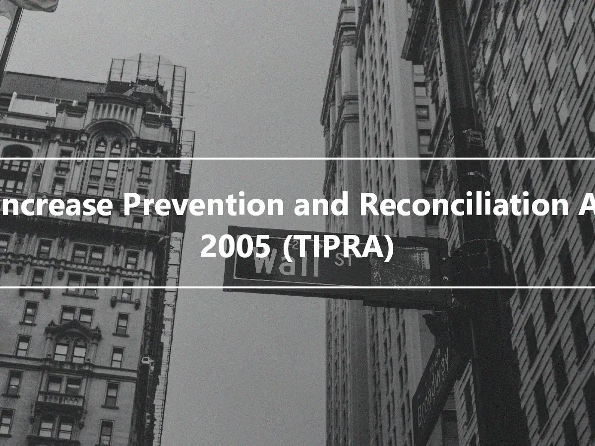 Tax Increase Prevention and Reconciliation Act af 2005 (TIPRA)