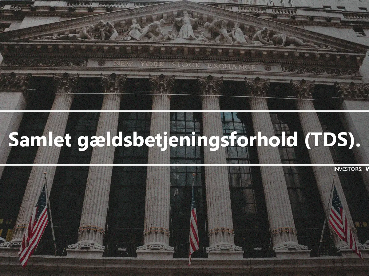 Samlet gældsbetjeningsforhold (TDS).